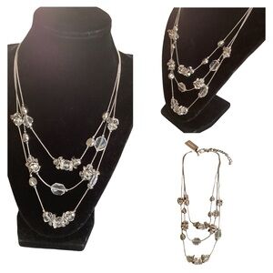 🚨Sale🚨 NWT Chico’s Silver Multi-Layer Necklace